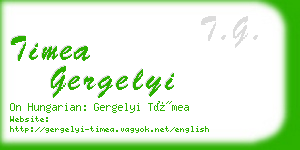 timea gergelyi business card